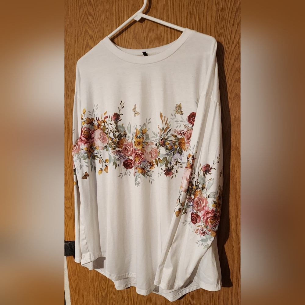 Floral Print Long Sleeve Top